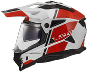 LS2 MX702 PIONEER II 2 HILL GLOSSY WHITE RED