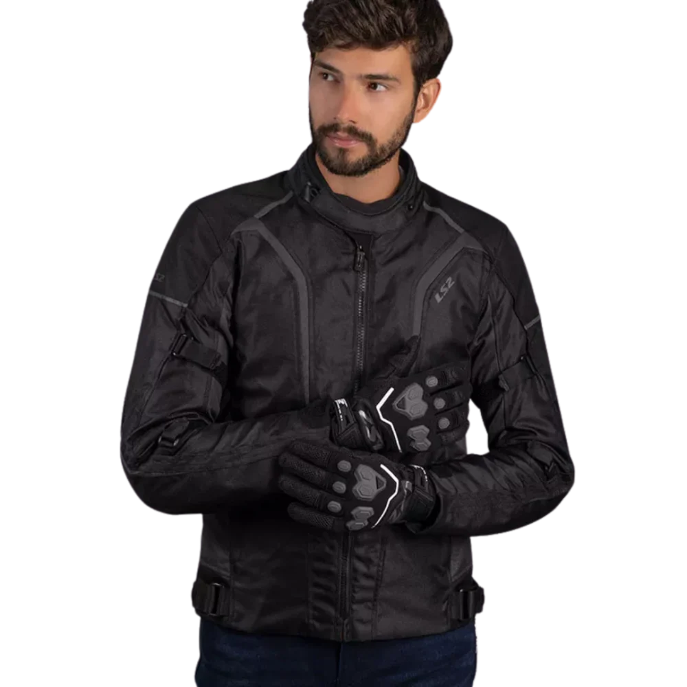 LS2 Sepang Men's Waterproof Touring Jacket Black/Dark Grey, motorcycle jacket for touring riders in Lebanon