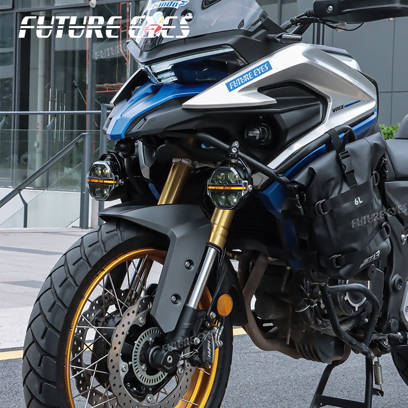 Future Eyes Galaxy X100 Motorcycle Auxiliary Spotlights (Complete Pair Set)