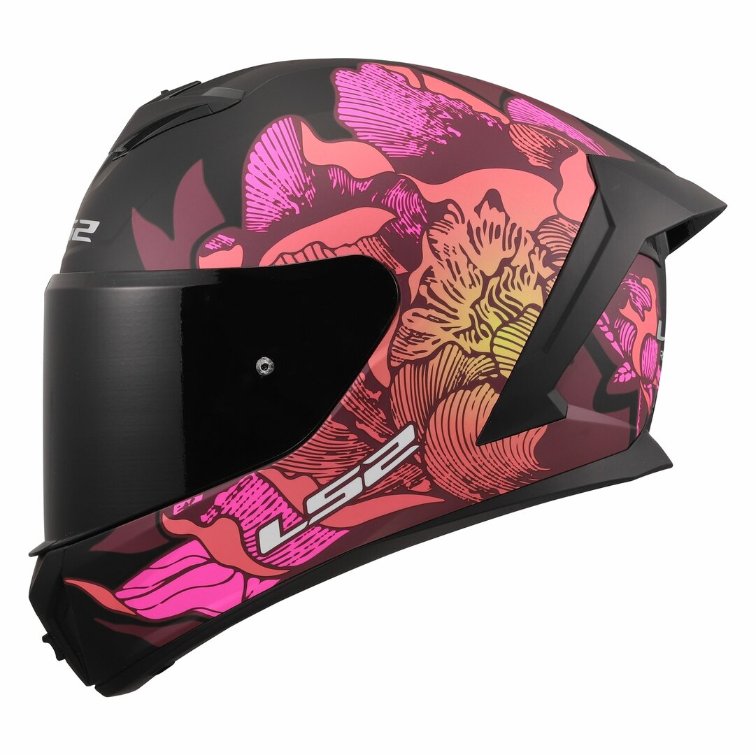 LS2 RAPID III POPPIES BLACK PINK MATTE