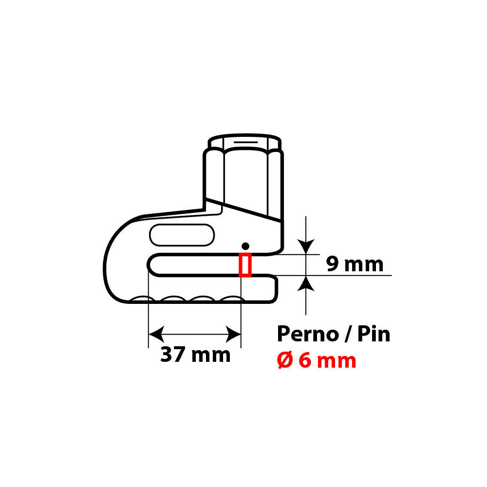 Disk brake lock - Pin Ø 6 mm