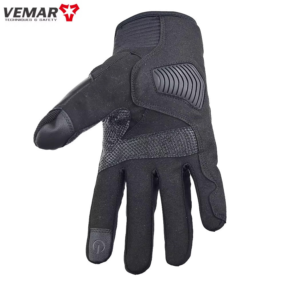 Vemar Momo Carbon Fiber Motorcycle Gloves, rear view