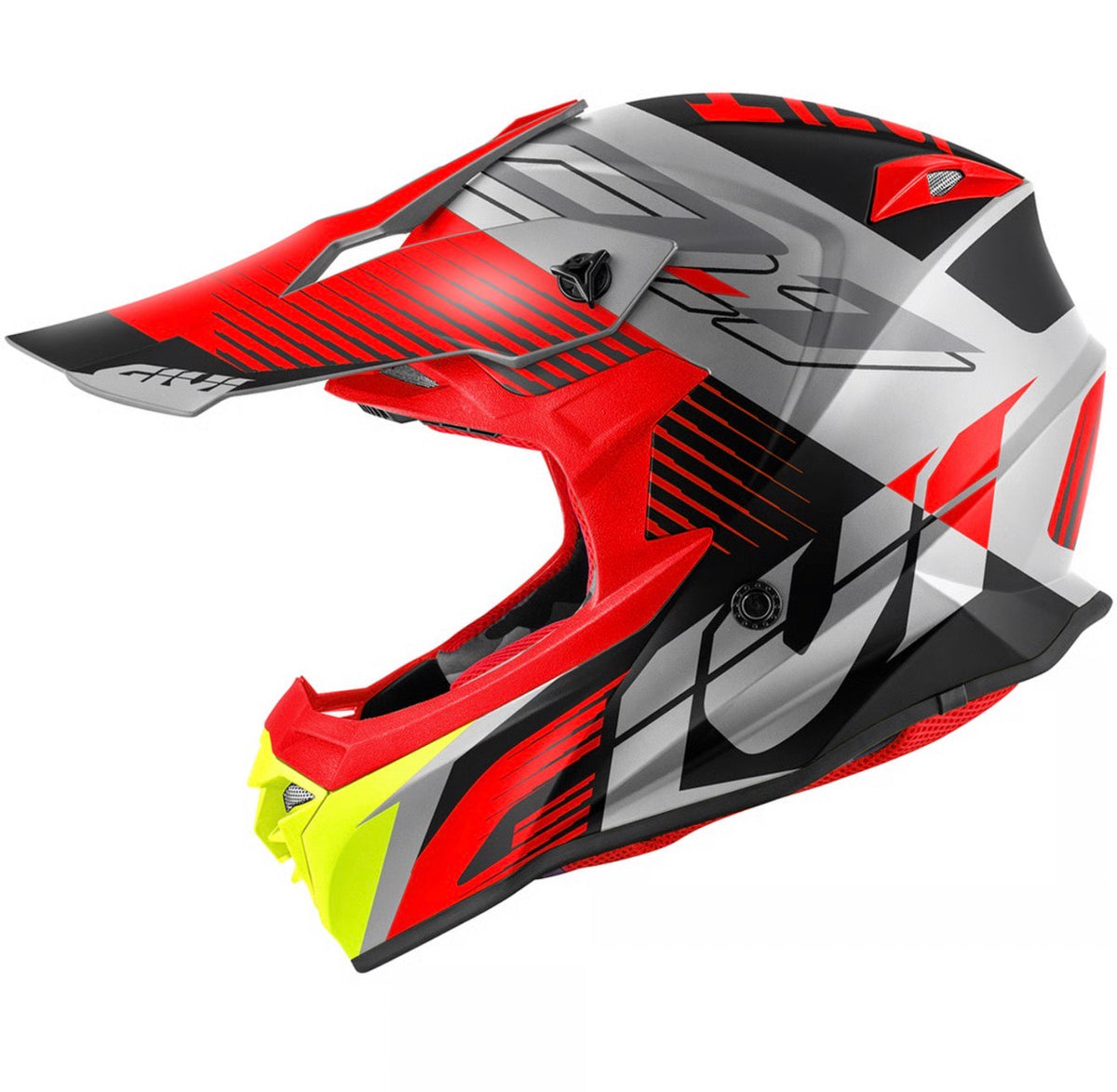 GIVI 60.1 Fresh Red/Black/Matte Titanium Helmet, side view