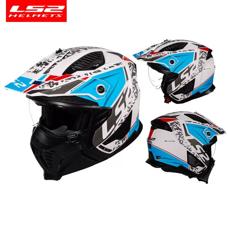 LS2 OF606 DRIFTER DEVOR MATTE WHITE BLUE