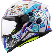 LS2 FF812 Kid Next Level Gloss White, kids helmet for young riders in Lebanon