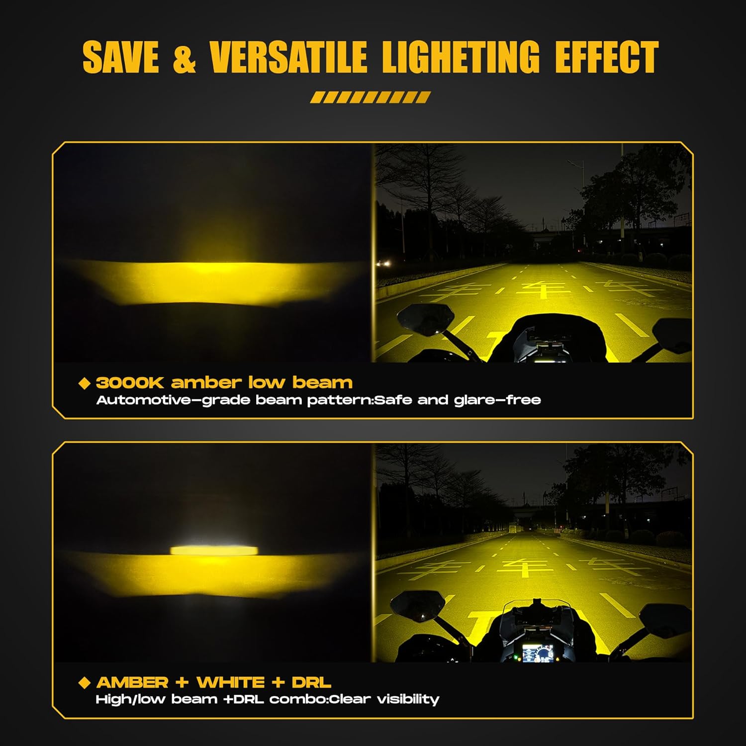 Future Eyes Galaxy X80 Motorcycle Auxiliary Spotlights (Pair)