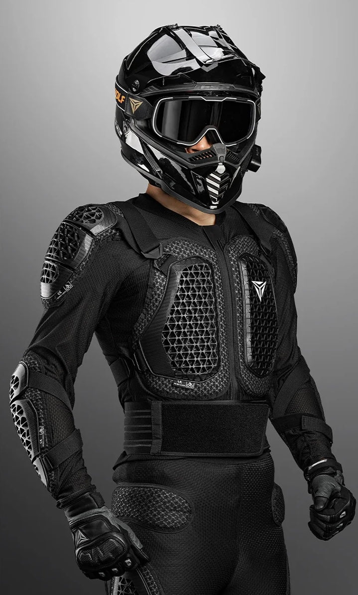 Motowolf PG1 Armor Jacket worn by rider