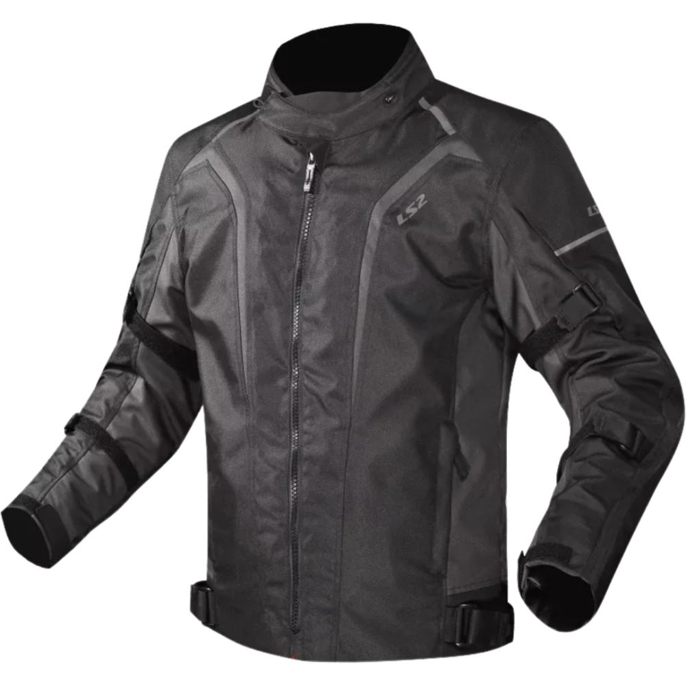 LS2 Sepang Men's Waterproof Touring Jacket Black/Dark Grey, rear view
