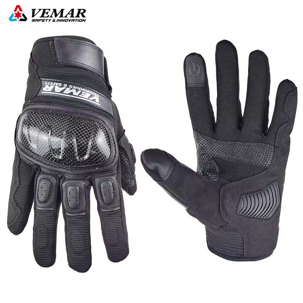 Vemar Momo Carbon Fiber Motorcycle Gloves, motorcycle gloves for street and touring riders in Lebanon