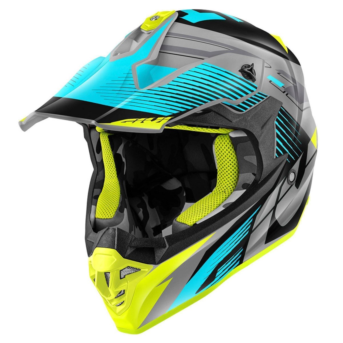 GIVI 60.1 Fresh Sky/Black/Gloss Titanium, motocross helmet for motocross and dirt bike riders in Lebanon