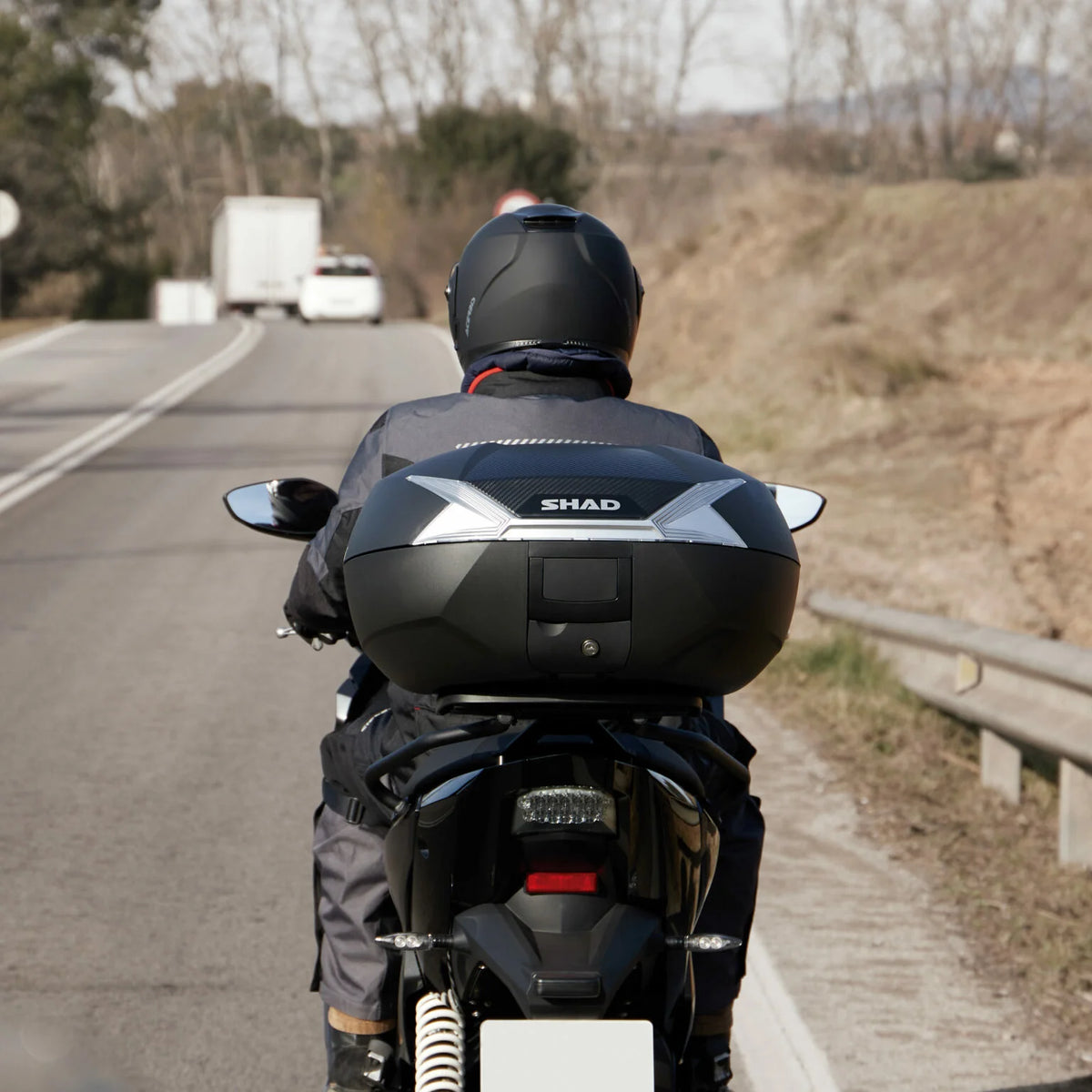 SHAD SH47 White 47L Motorcycle Top Case