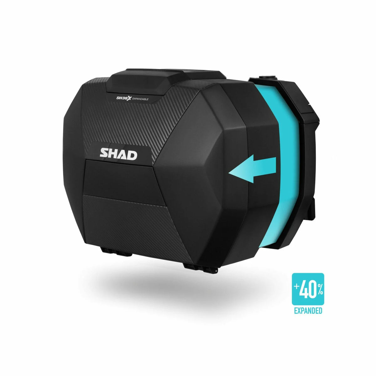 SHAD SH38X Expandable Carbon 38L Side Case Set (Left + Right)