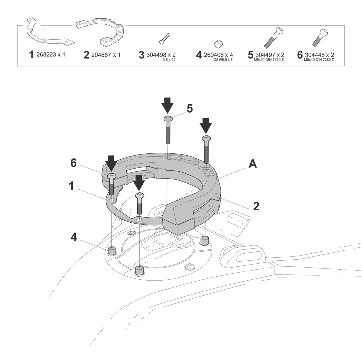 SHAD Click System tank bag fitting kit – BMW R 1300 GS Adventure