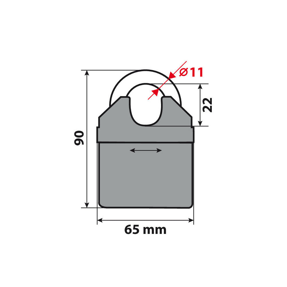 C-Lock 200, hardened steel chain lock - 200 cm
