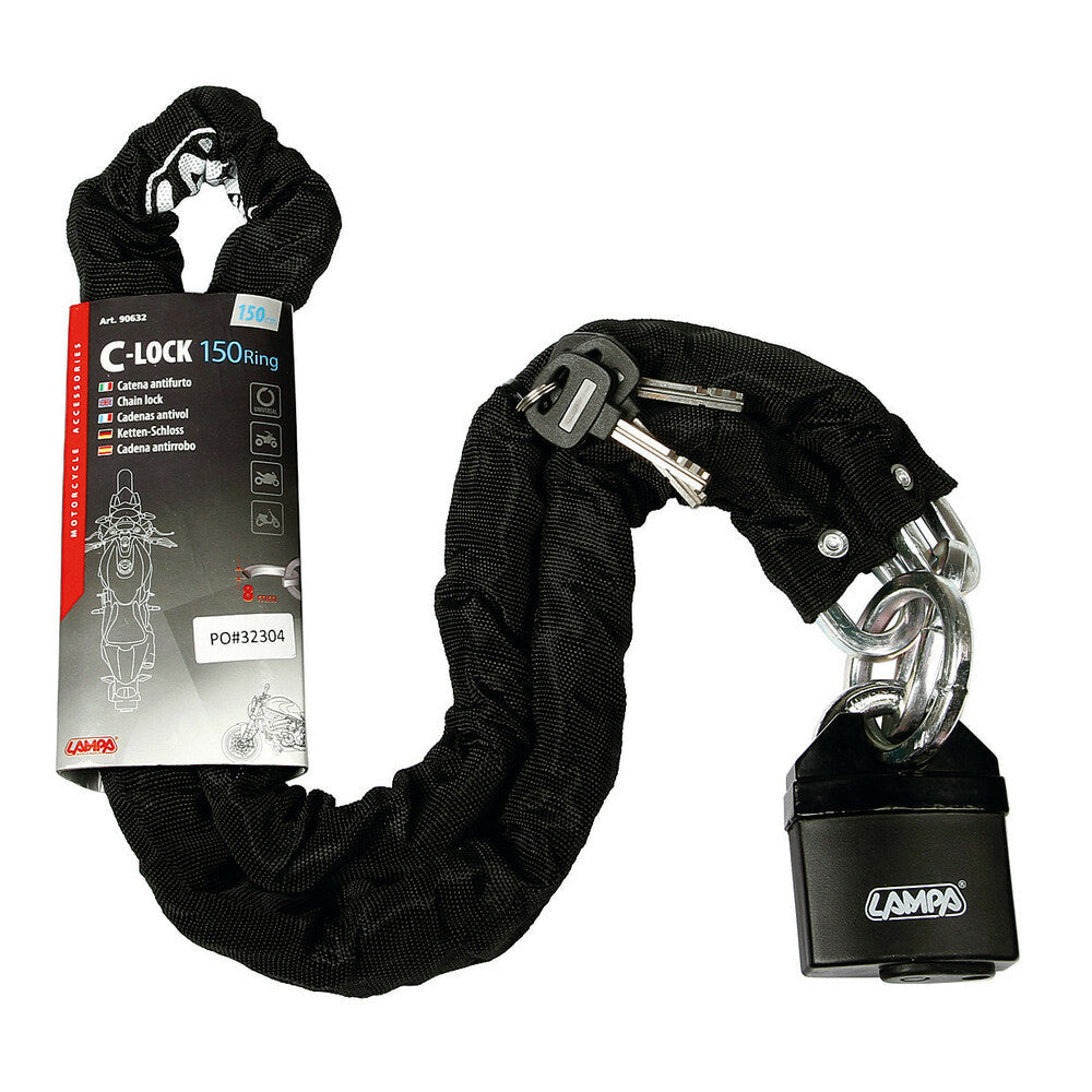 C-Lock 150R, hardened steel chain lock - 150 cm