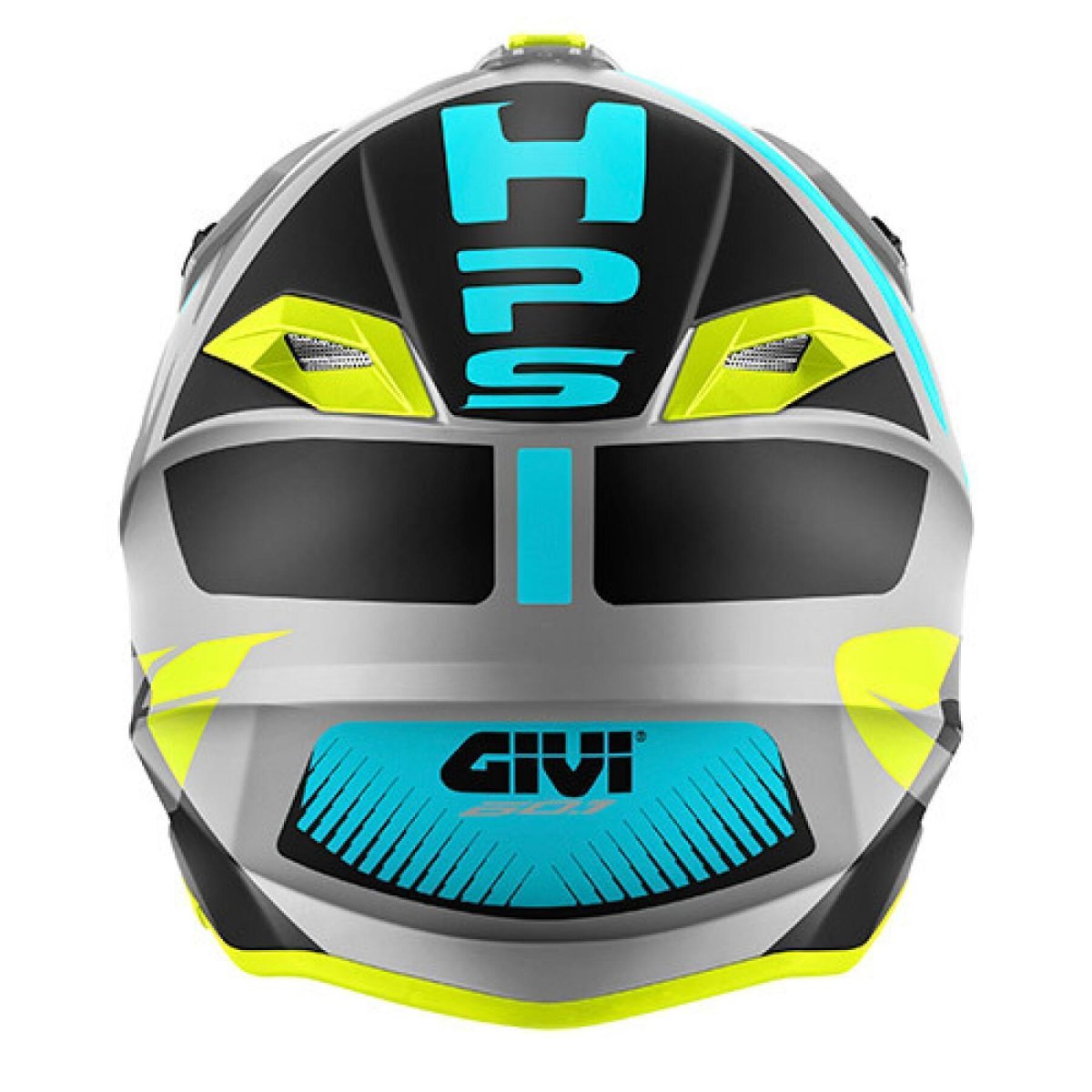 GIVI 60.1 Fresh Sky/Black/Gloss Titanium Helmet, detail