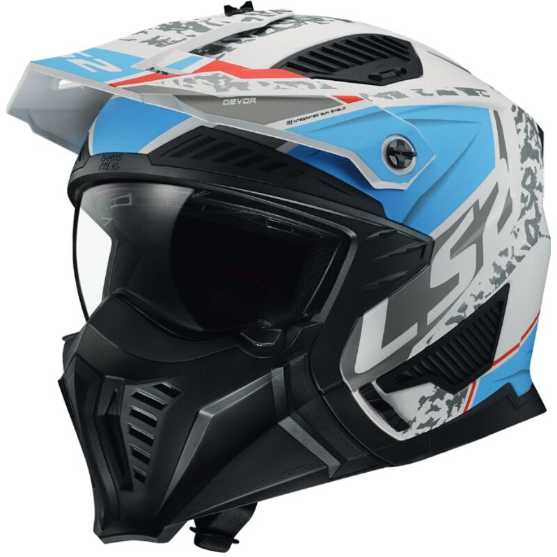 LS2 OF606 DRIFTER DEVOR MATTE WHITE BLUE