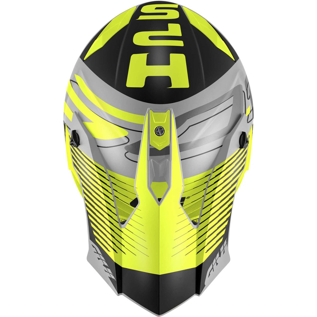 GIVI 60.1 Fresh Black/Matte Yellow Helmet, rear view