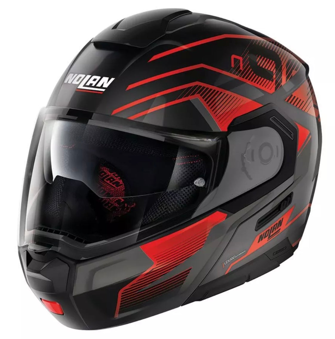 NOLAN N90-3 06 COMEBACK N-COM METAL BLACK RED