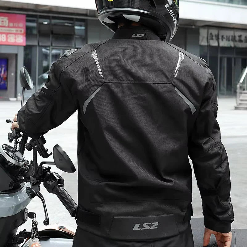 LS2 Zoom Waterproof Sport Jacket Black, inside view