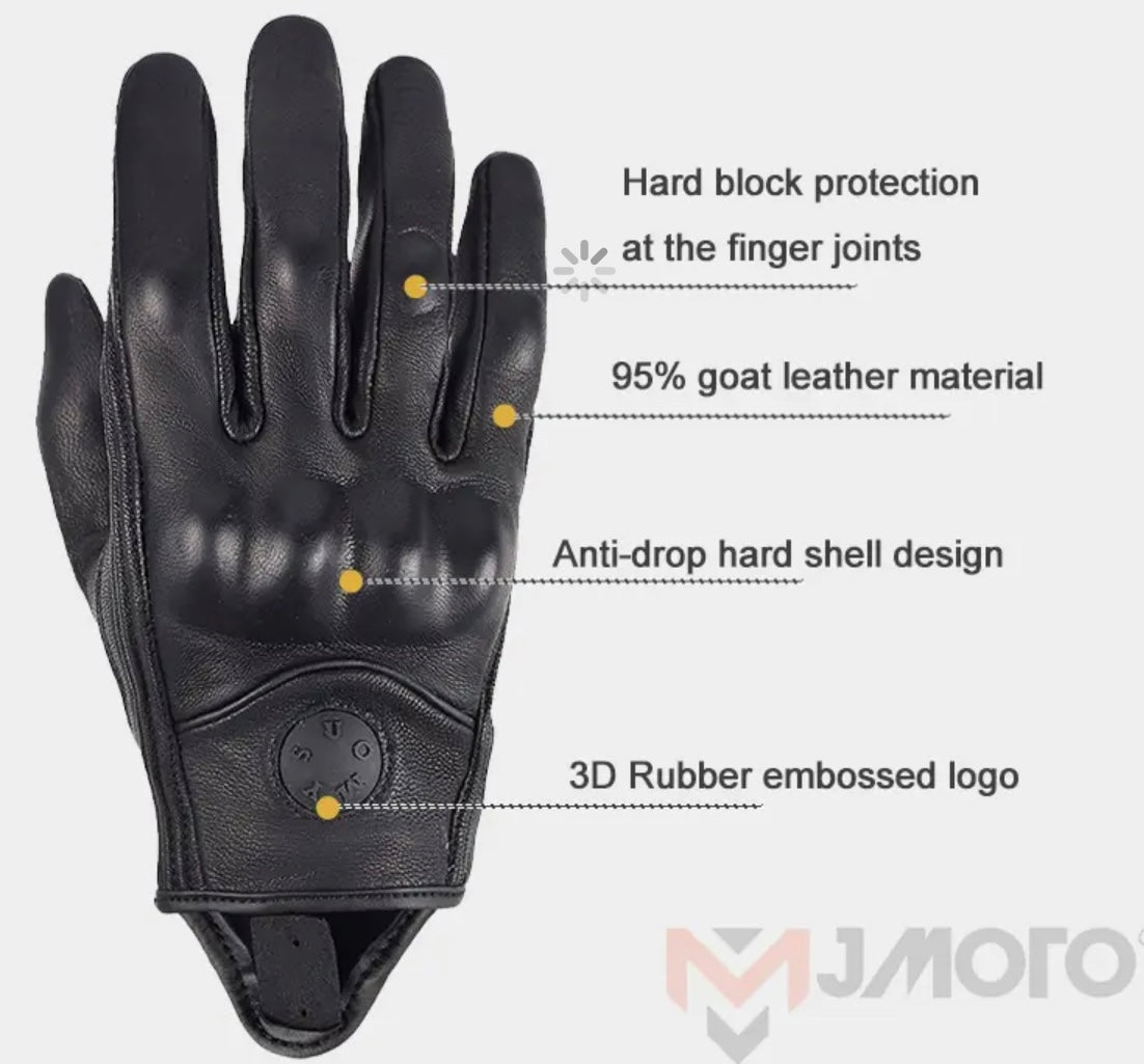 SUOMY “NERO” LEATHER GLOVES