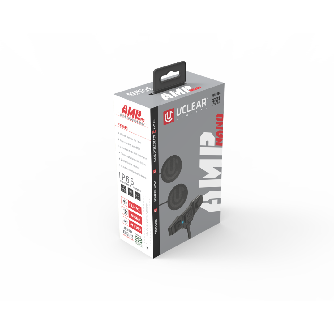 UClear AMP Nano Bluetooth Helmet Intercom