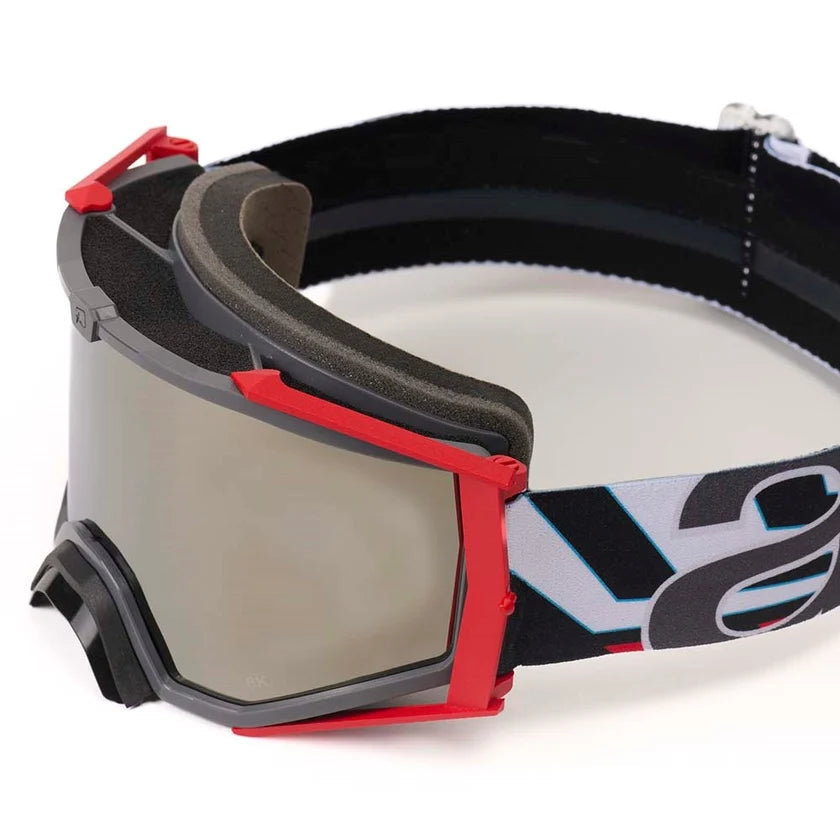 Ariete 8K Top MX Goggles Red/White/Blue, Mirrored Lens