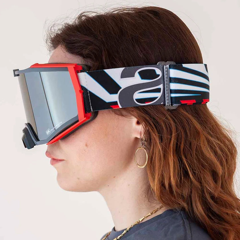Ariete 8K Top MX Goggles Red/White/Blue, Mirrored Lens