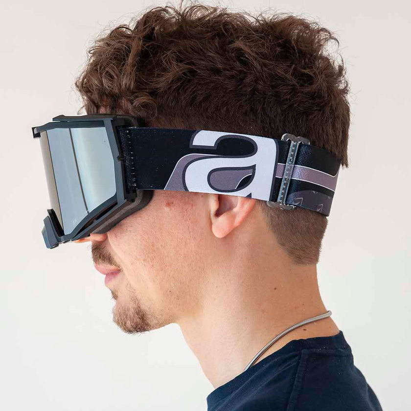 Ariete 8K Top MX Goggles Black/Grey, Mirrored Lens