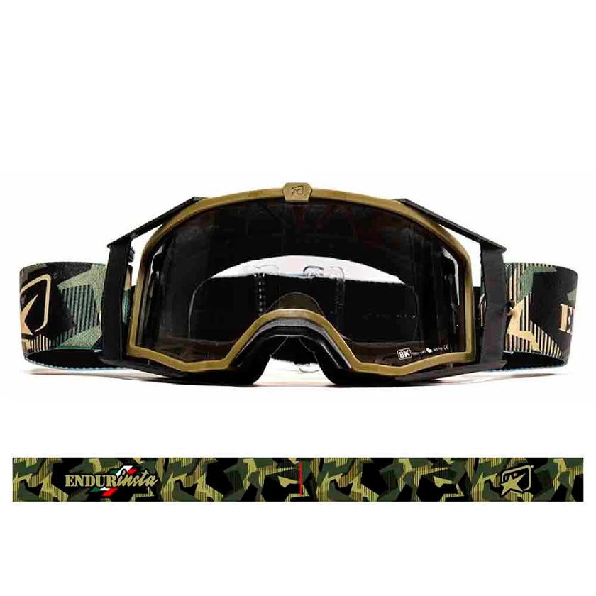 Ariete 8K Top Sterrato ENDURinsta Goggles Olive/Camo, Silver Mirrored Lens