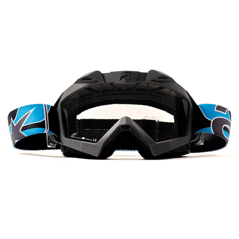 Ariete Adrenaline Power MX Goggles Grey/Blue, Clear Lens