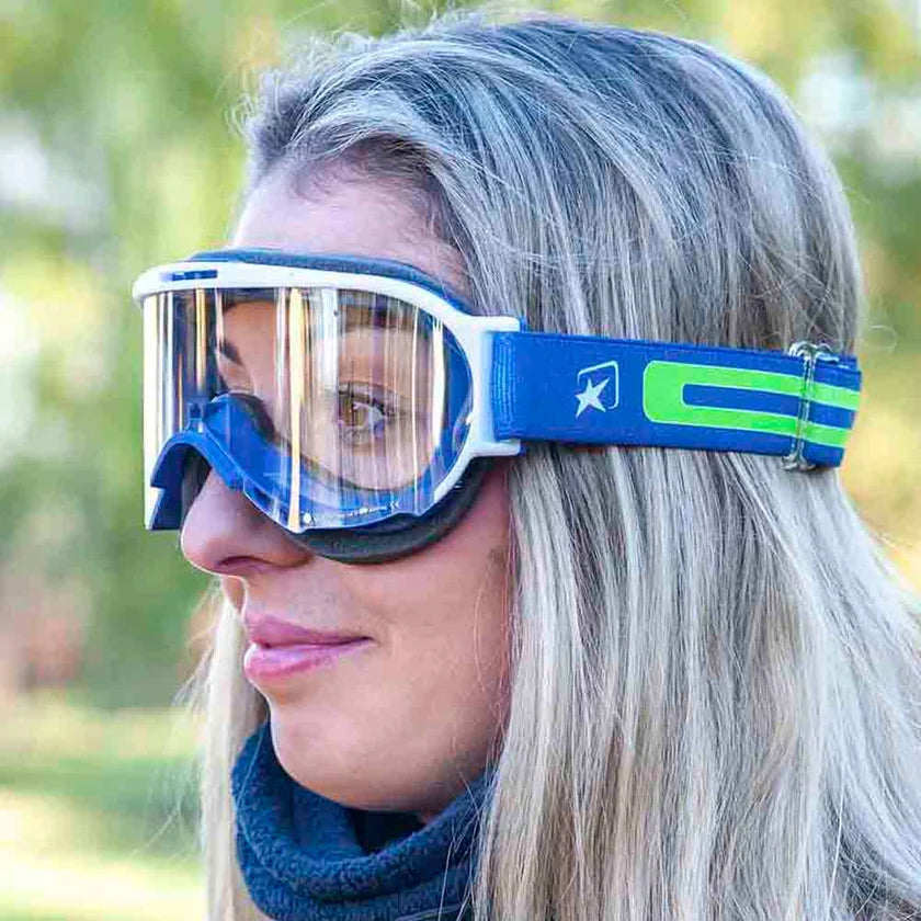 Ariete Wabi Retro Goggles Blue/White, Clear Lens