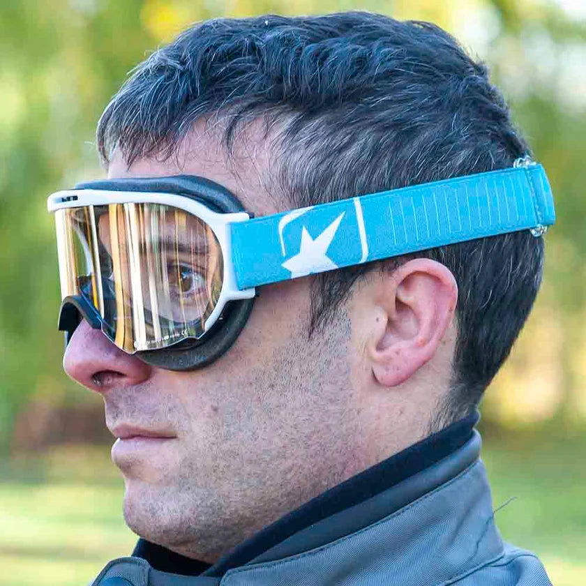 Ariete Wabi Retro Goggles White/Turquoise, Clear Lens