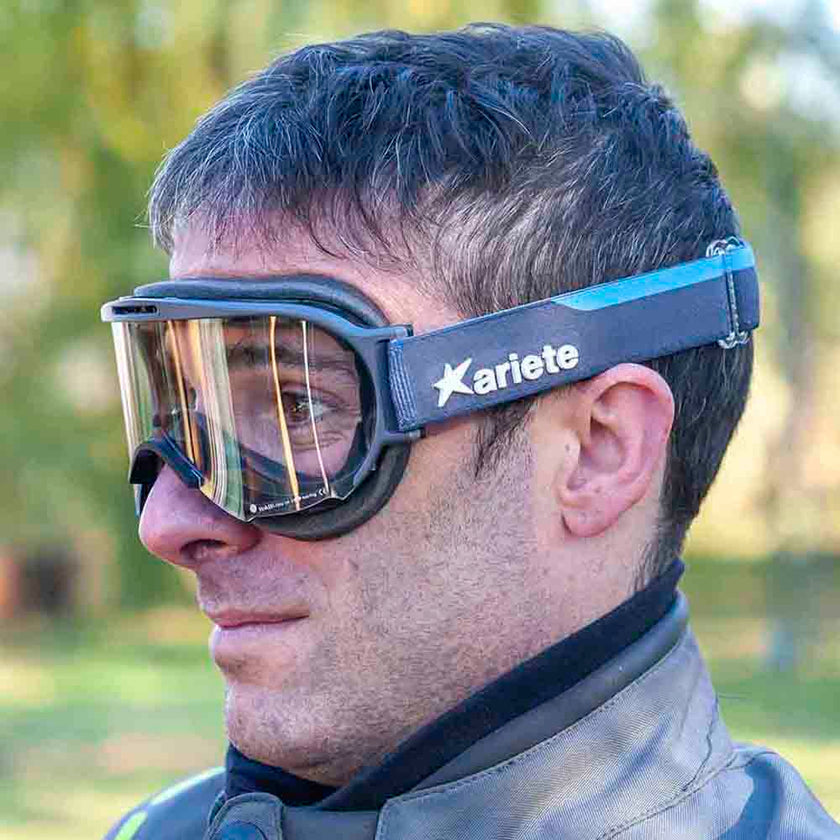 Ariete Wabi Retro Goggles Black/Blue, Clear Lens