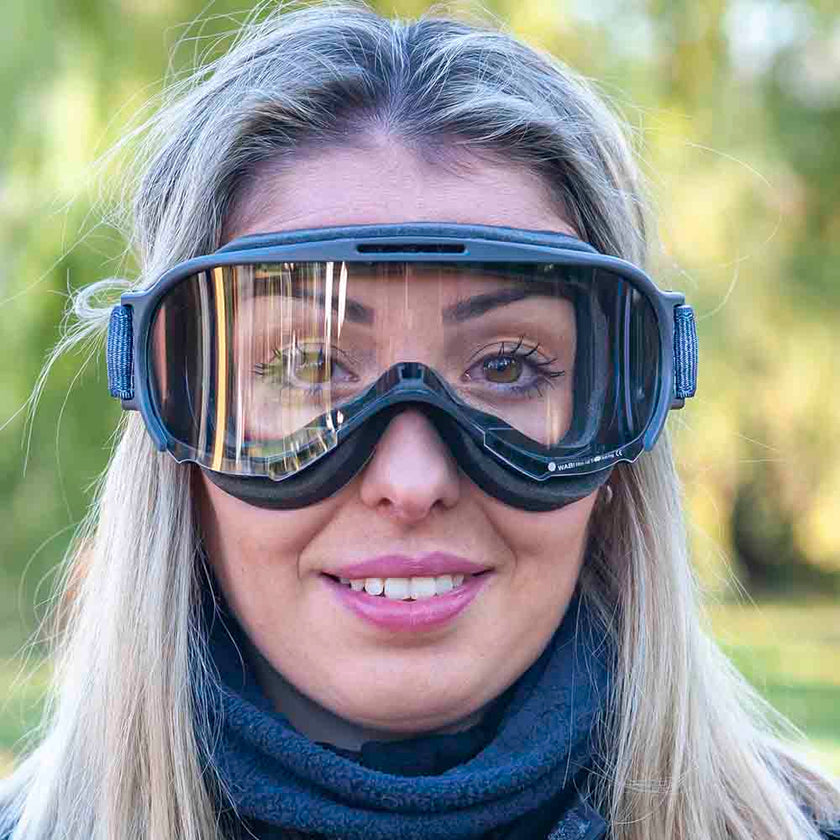Ariete Wabi Retro Goggles Black/Blue, Clear Lens