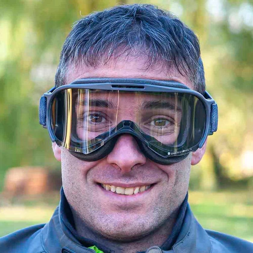 Ariete Wabi Retro Goggles Black/Blue, Clear Lens