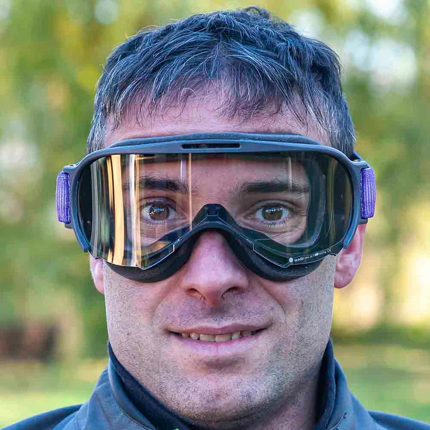 Ariete Wabi Retro Goggles Black/Violet, Clear Lens