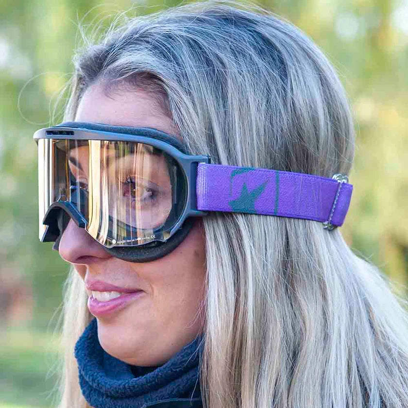 Ariete Wabi Retro Goggles Black/Violet, Clear Lens