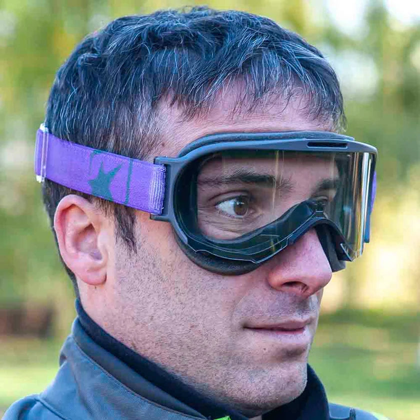 Ariete Wabi Retro Goggles Black/Violet, Clear Lens
