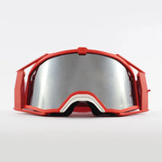 Ariete 8K Top MX Goggles Red/White, Silver Mirrored Lens