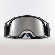 Ariete 8K Top Desert MX Goggles Black/Blue, Silver Mirrored Lens