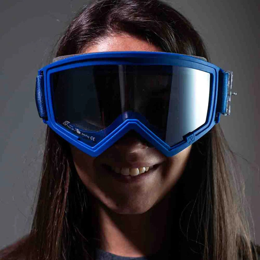 Ariete Puravida-Vida MX Goggles Blue, Mirrored Lens