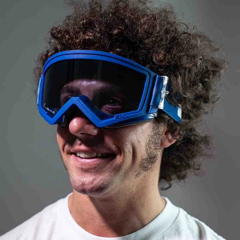 Ariete Puravida-Vida MX Goggles Blue, Mirrored Lens