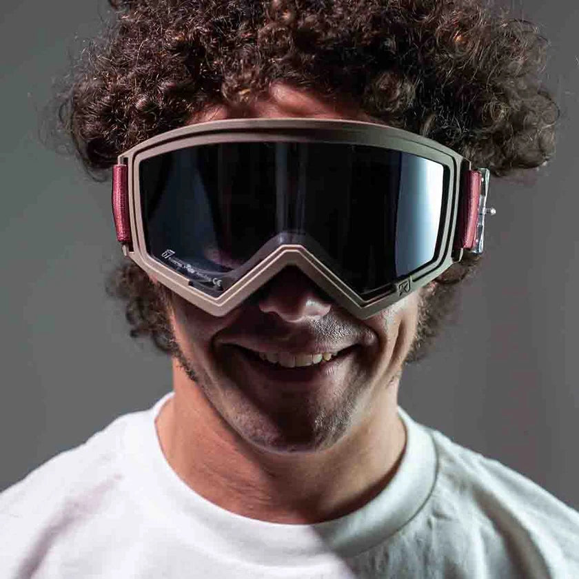 Ariete Puravida-Vida MX Goggles Sand/Rose, Mirrored Lens