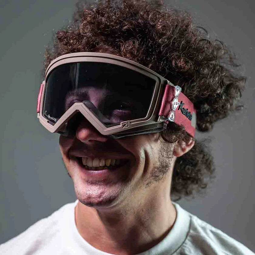 Ariete Puravida-Vida MX Goggles Sand/Rose, Mirrored Lens