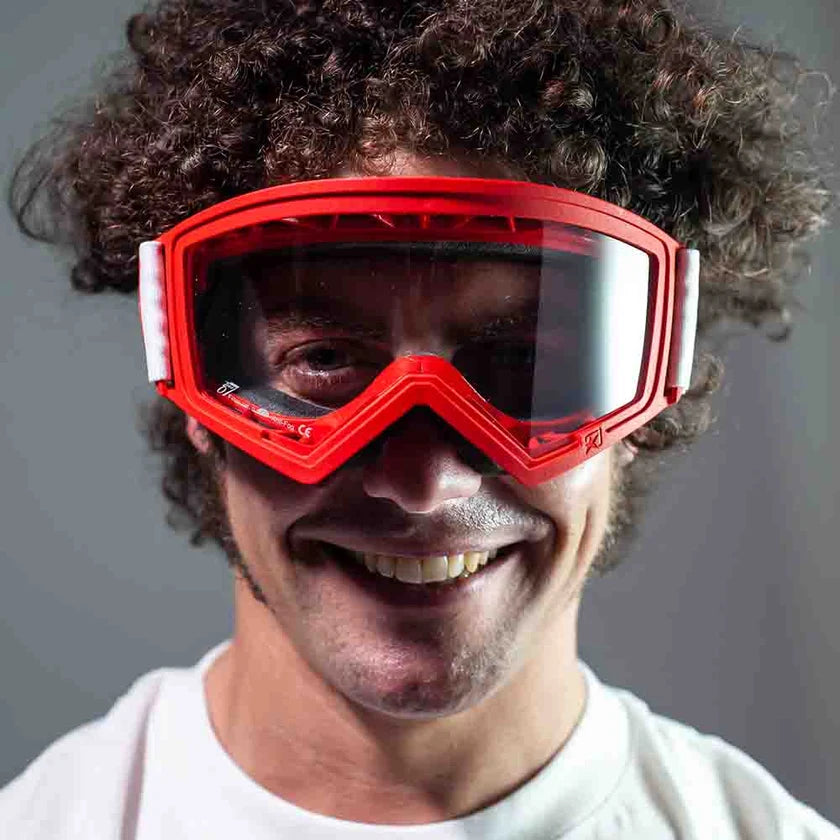 Ariete Puravida-Pura MX Goggles Red/White, Clear Lens