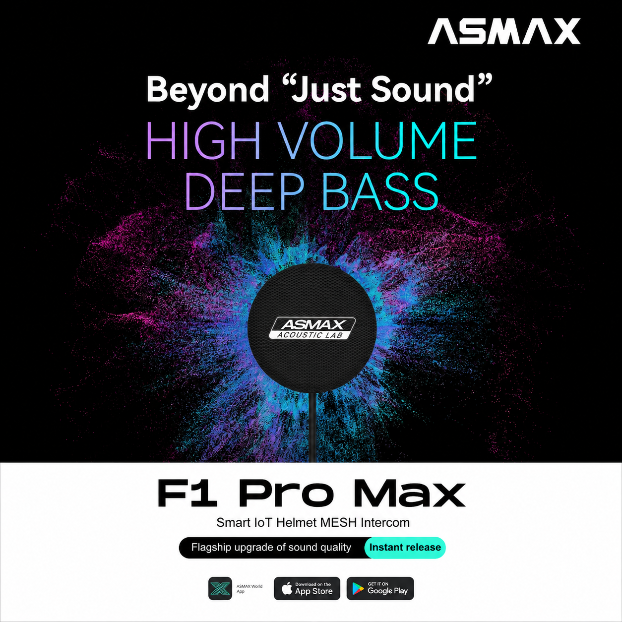 ASMAX F1 Pro Max 45mm Mesh Intercom Headset