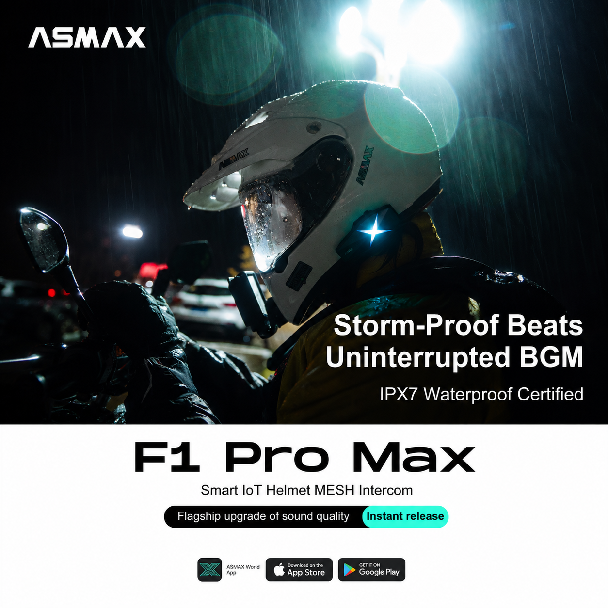ASMAX F1 Pro Max 45mm Mesh Intercom Headset