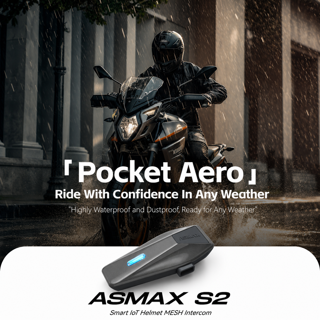 ASMAX S2 Mesh Intercom Headset