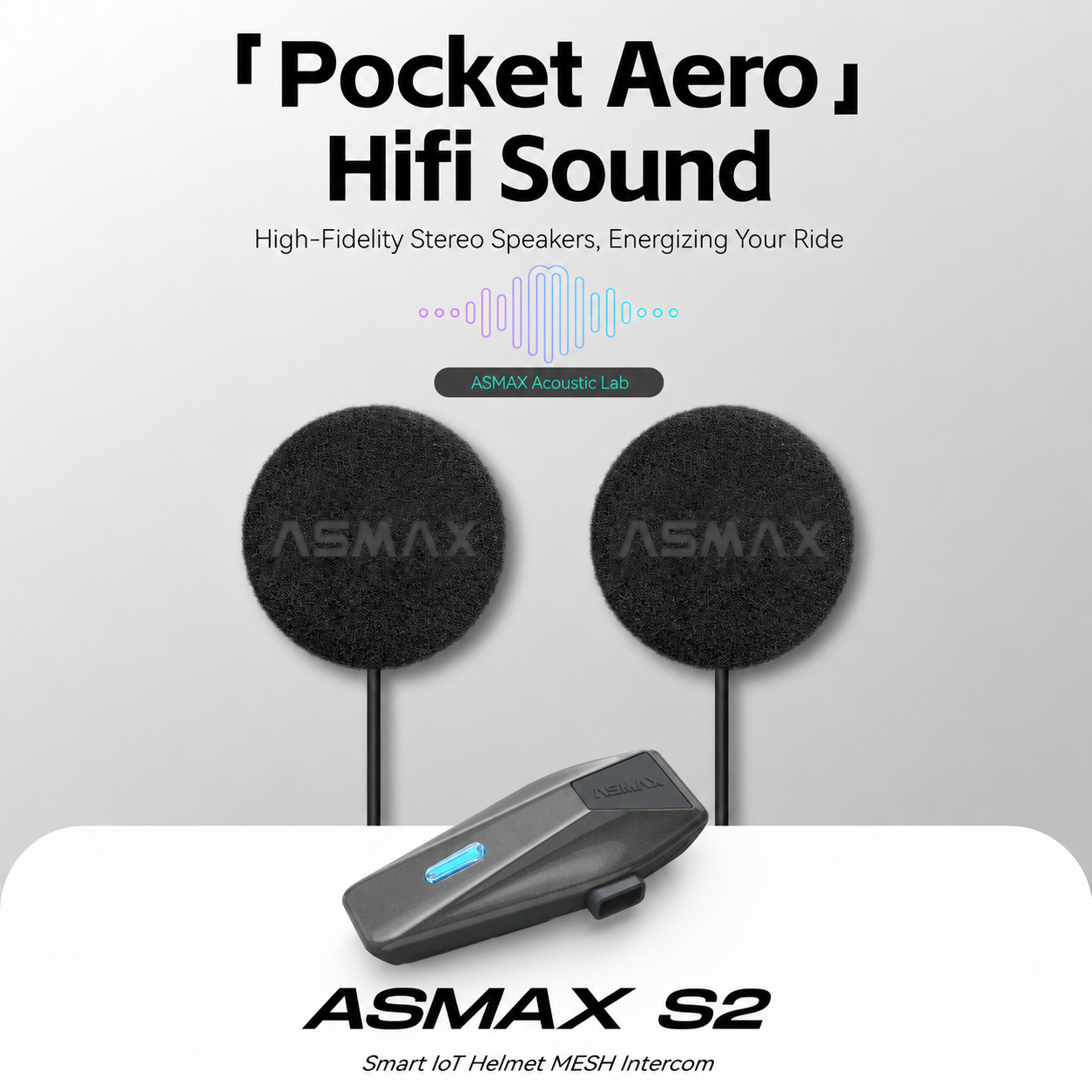 ASMAX S2 Mesh Intercom Headset